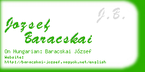 jozsef baracskai business card