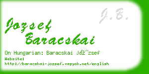 jozsef baracskai business card